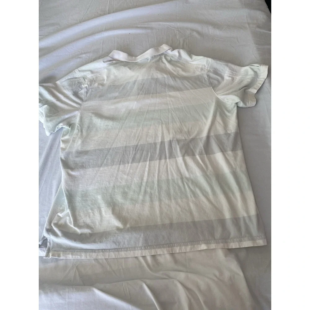 Jordan Brand Mens 3XL Short Sleeve Polo Shirt White Striped Logo